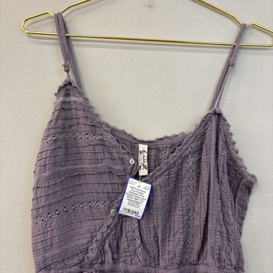 Intimately Free People Purple Lace Detail Tank Top Large