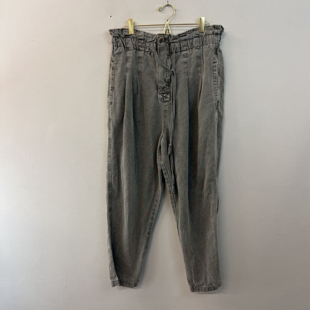 Free People Green Margate Pleated Drawstring Pants Medium