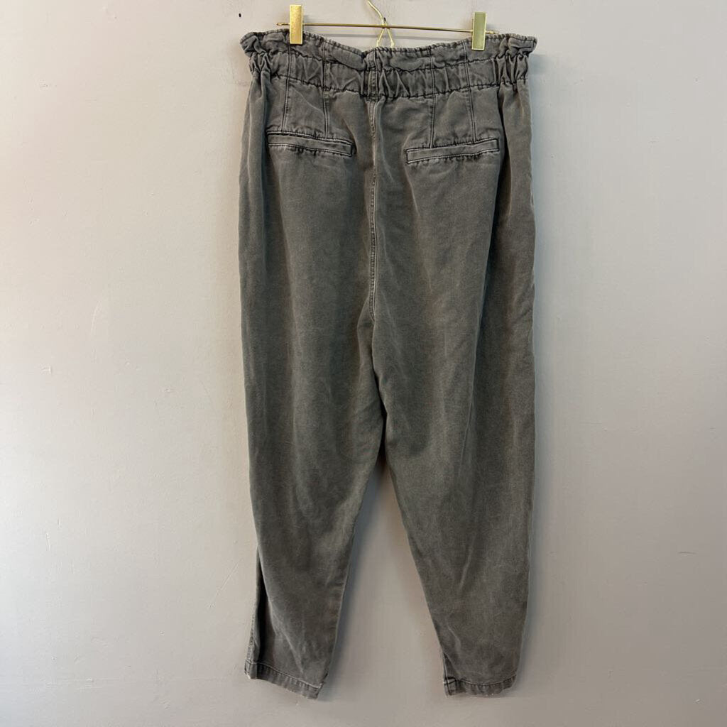 Free People Green Margate Pleated Drawstring Pants Medium