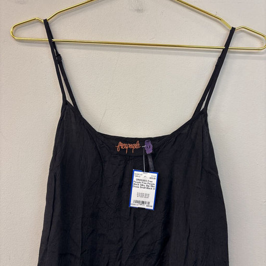 Free People Black Silky Slip Mini Dress Small