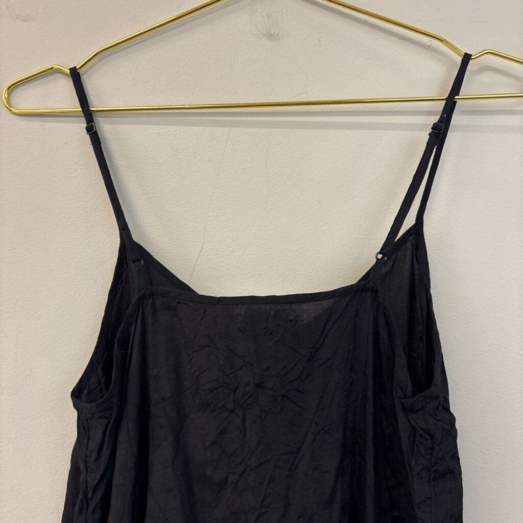 Free People Black Silky Slip Mini Dress Small