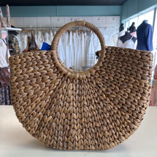 PUTU by J Maclear Brown Natural Woven Purse
