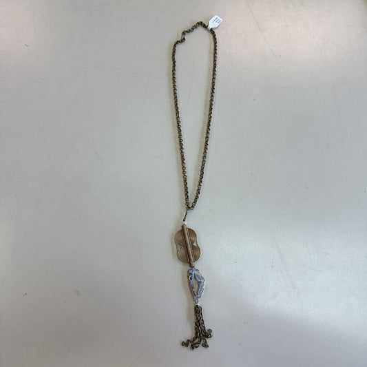Free People Gold Stone Long Necklace