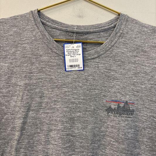 Patagonia Grey Short Sleeve Graphic Tee Large