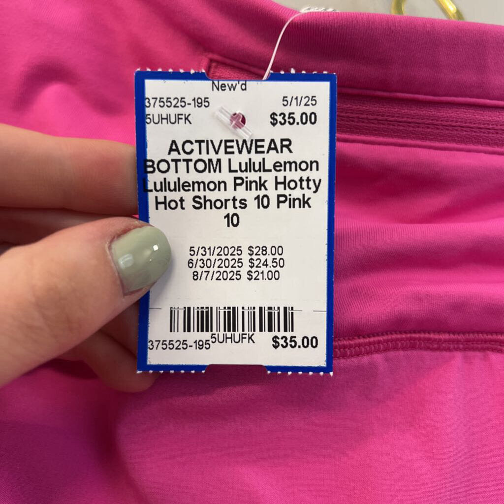 Lululemon Pink Hotty Hot Shorts 10