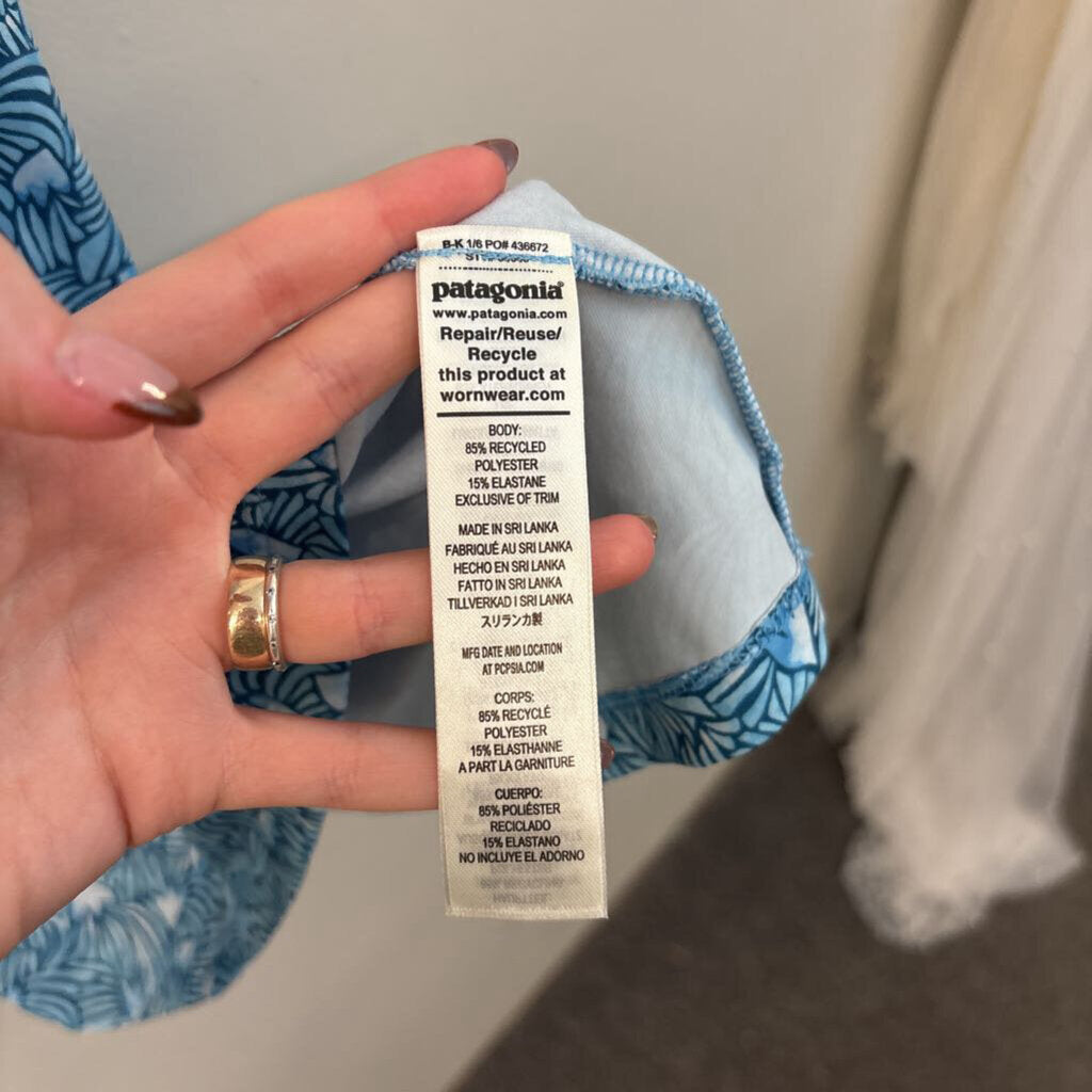 Patagonia Blue Print Athletic Dress Medium