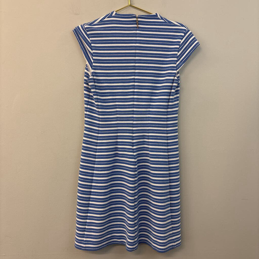 Lilly Pulitzer Blue/ White Striped Short Sleeve Dress Medium