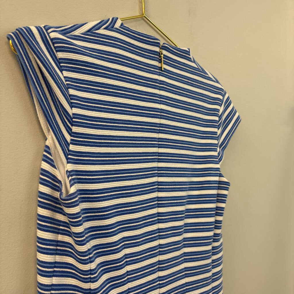 Lilly Pulitzer Blue/ White Striped Short Sleeve Dress Medium