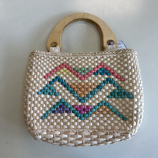 Natural/ Multi Woven Straw Purse