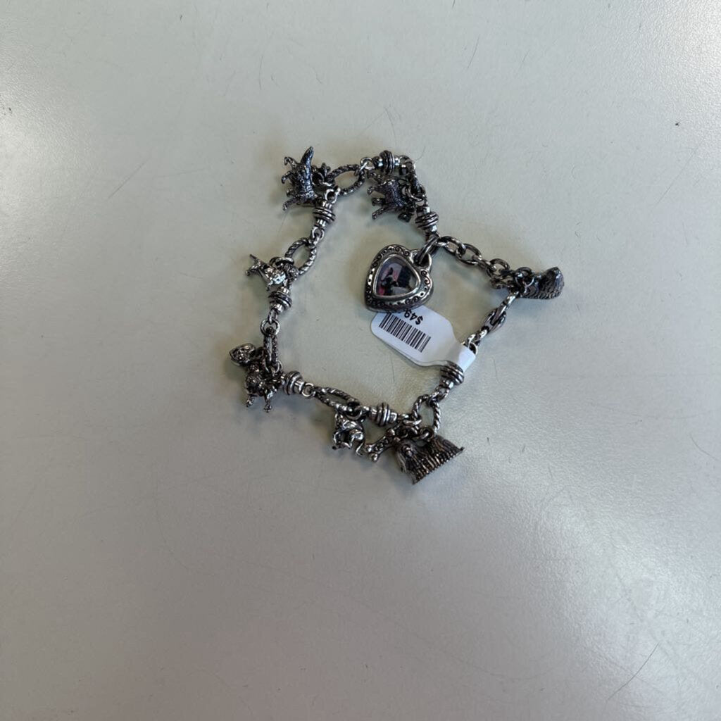 Brighton Silver Dog Charm Bracelet