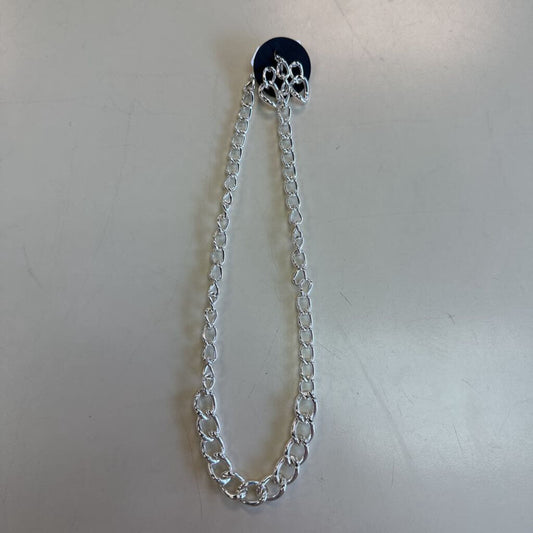 SAQ Chunky Silver Chain Necklace W/ Matching Earrings