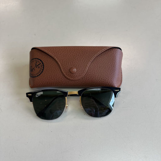 Ray Ban Black/ Gold Clubmaster Classic Sunglasses