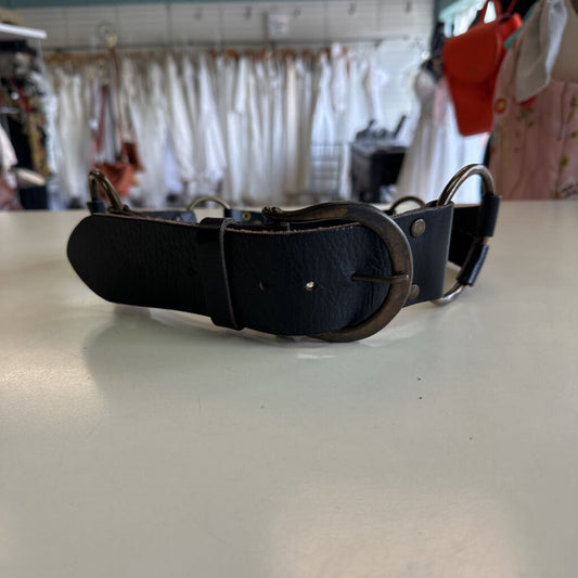 Cabi Thick Black Circle Detail Belt Medium