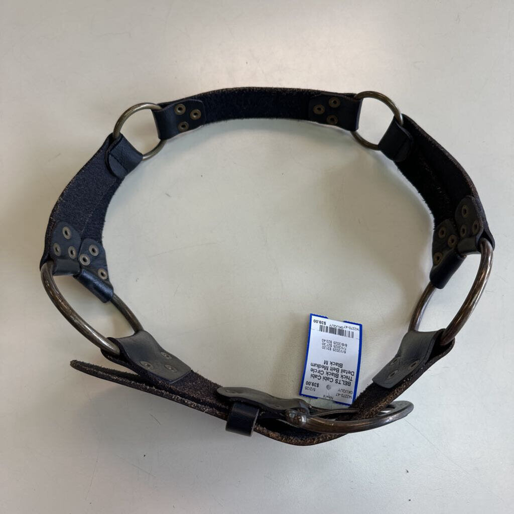 Cabi Thick Black Circle Detail Belt Medium