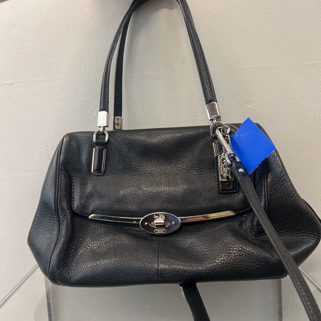 Coach Black Pebbled Leather Madison Purse