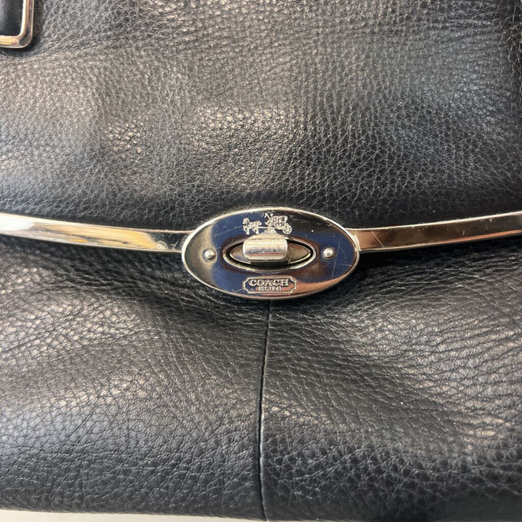 Coach Black Pebbled Leather Madison Purse