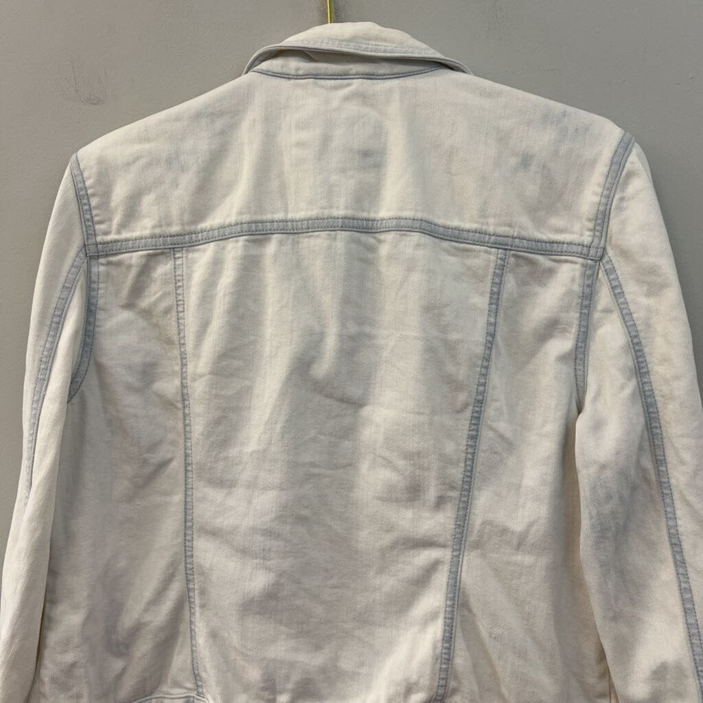 Loft Light Blue Denim Button Front Jacket Large
