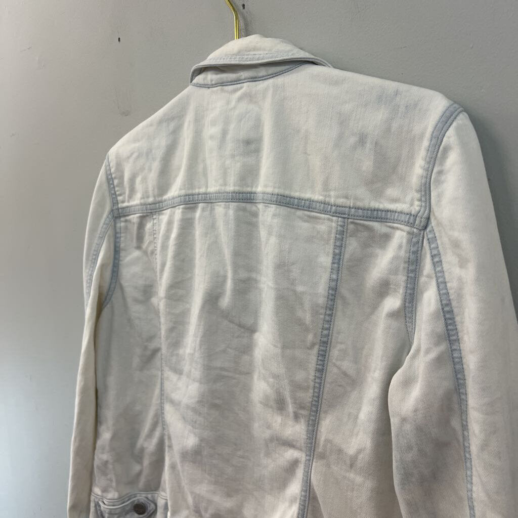 Loft Light Blue Denim Button Front Jacket Large