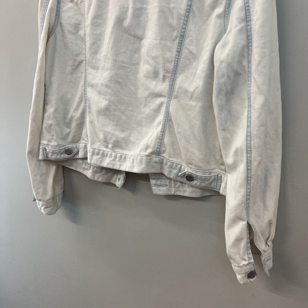 Loft Light Blue Denim Button Front Jacket Large