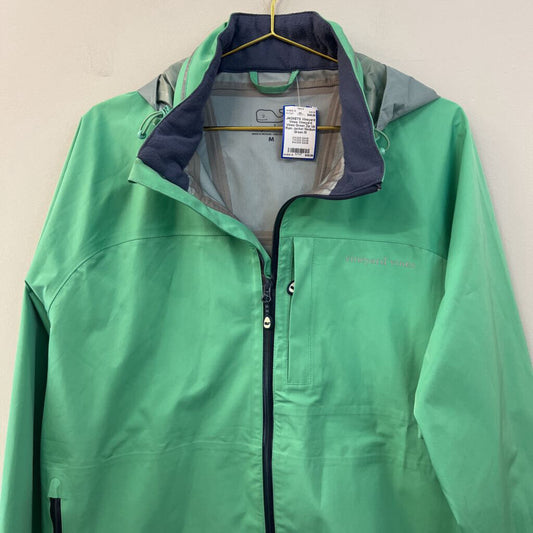 Vineyard Vines Green Zip Up Rain Jacket Medium