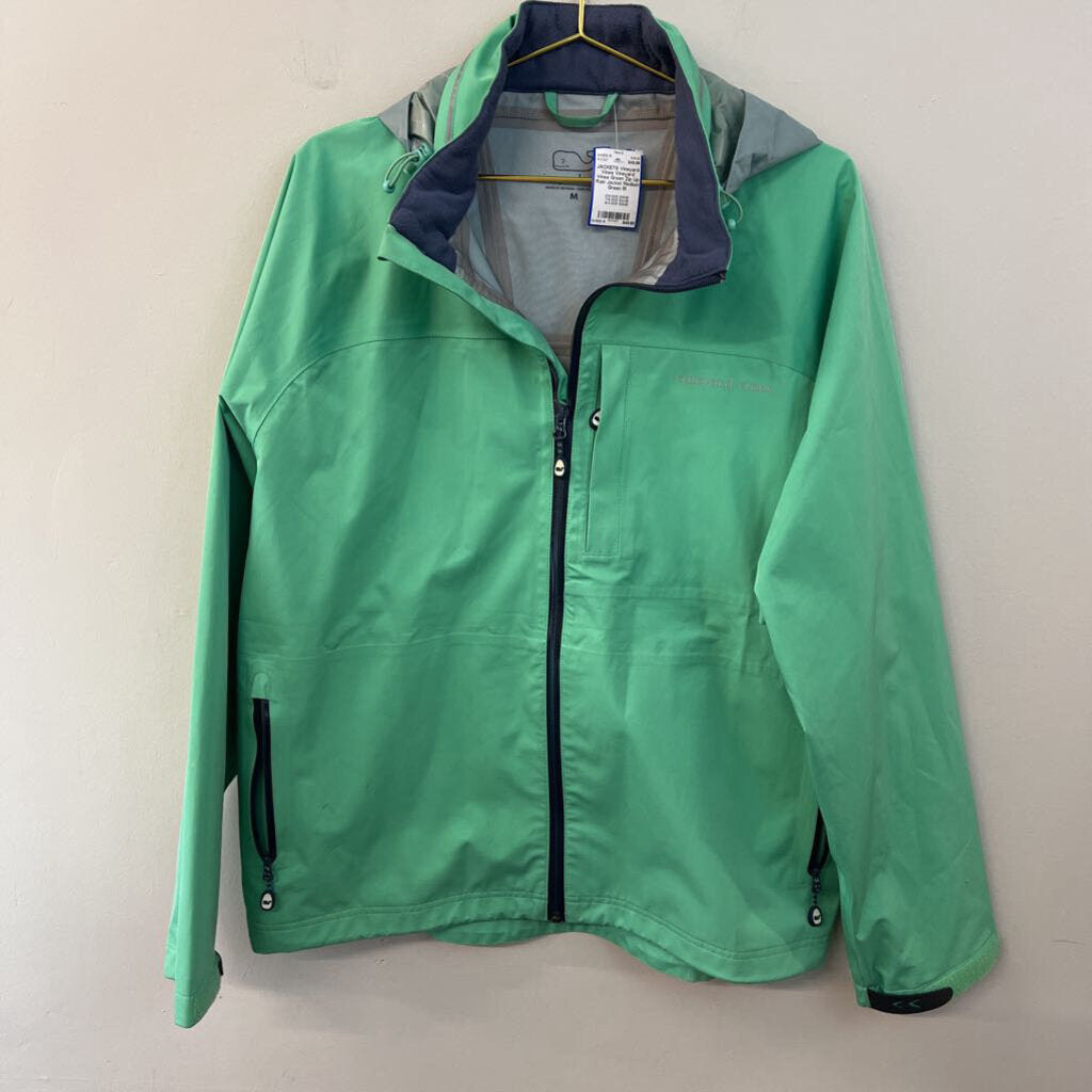 Vineyard Vines Green Zip Up Rain Jacket Medium