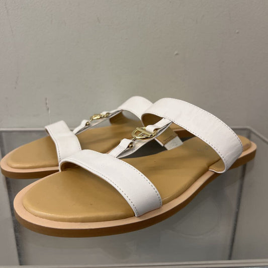 Talbots Brown/ White Strap Sandals 7