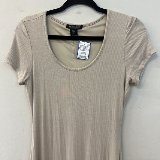 Rachel Zoe Brown Ribbed Short Sleeve Maxi Dress Small