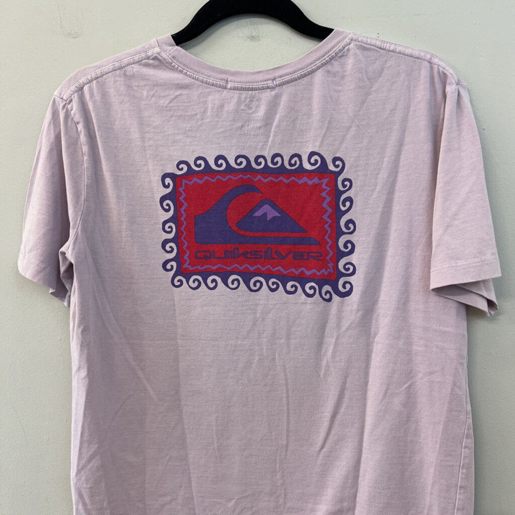 Quicksilver Purple Short Sleeve Graphic Tee Extra Small