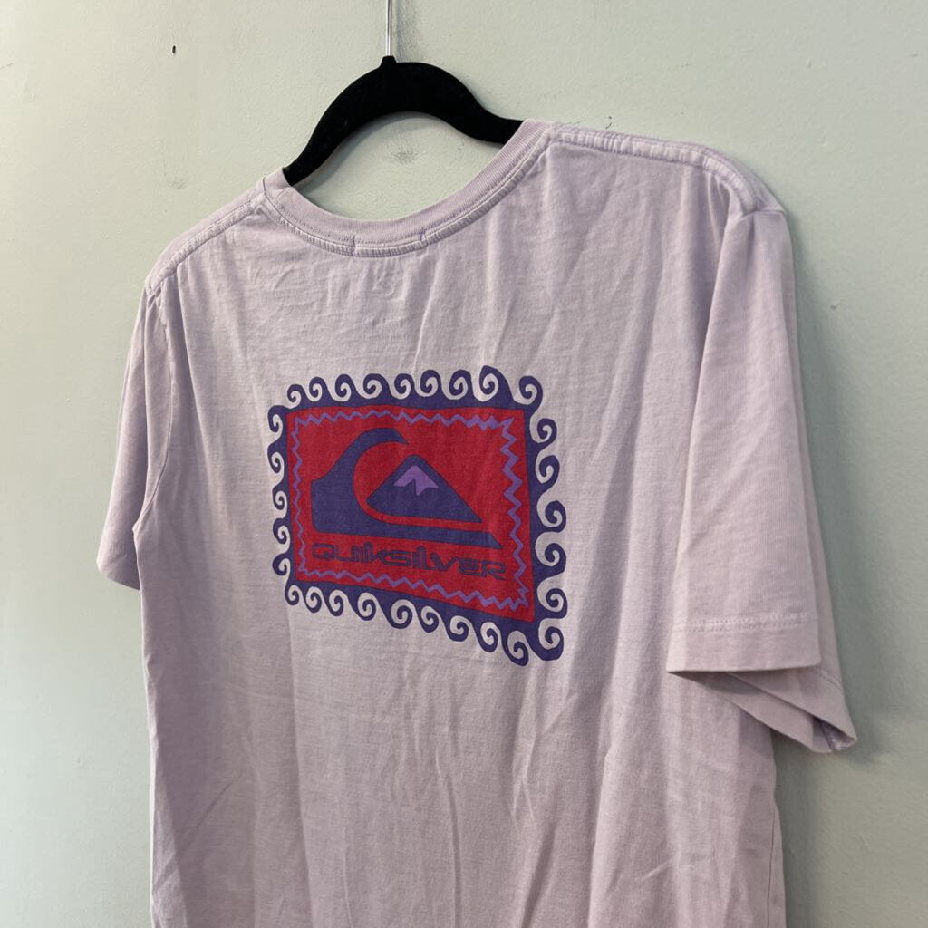 Quicksilver Purple Short Sleeve Graphic Tee Extra Small