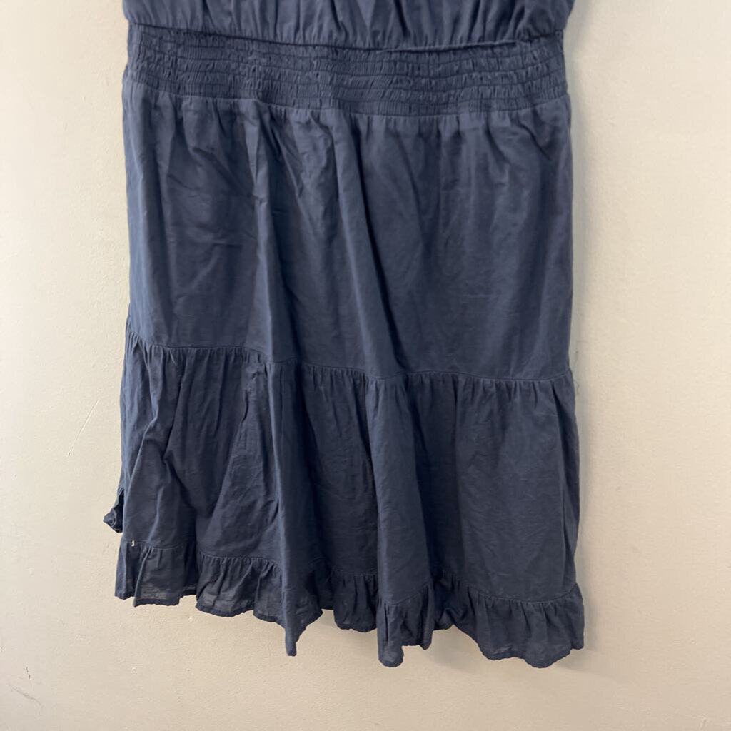 Pinch Blue Short Ruffle Sleeve Dress Large