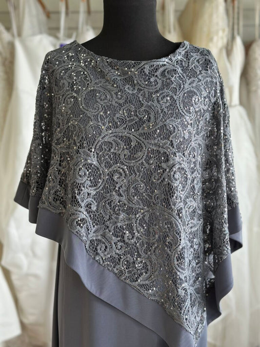 R&M Richards Asymmetrical Lace Long Dress 12