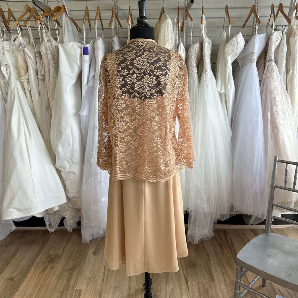 Sally Gold Sequin Lace Two Piece Extra Large