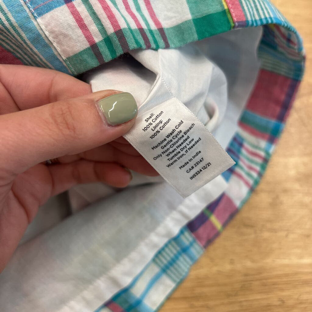 Talbots White/ Multi Plaid Skirt 10