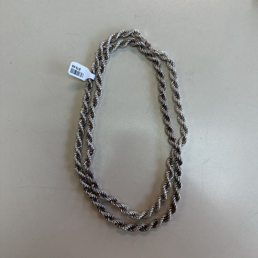 Vintage Sterling Silver Rope Necklace 34"