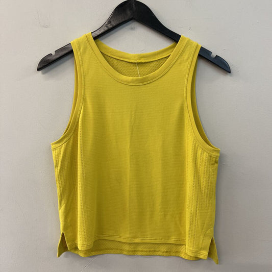 Lululemon Yellow Cropped Athletic Tank Small