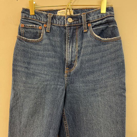 Abercrombie and Fitch Dark Wash The 90s Straight Ultra High Rise Jeans 25