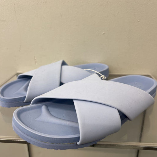 J Crew Blue Foam Slide Sandals 7