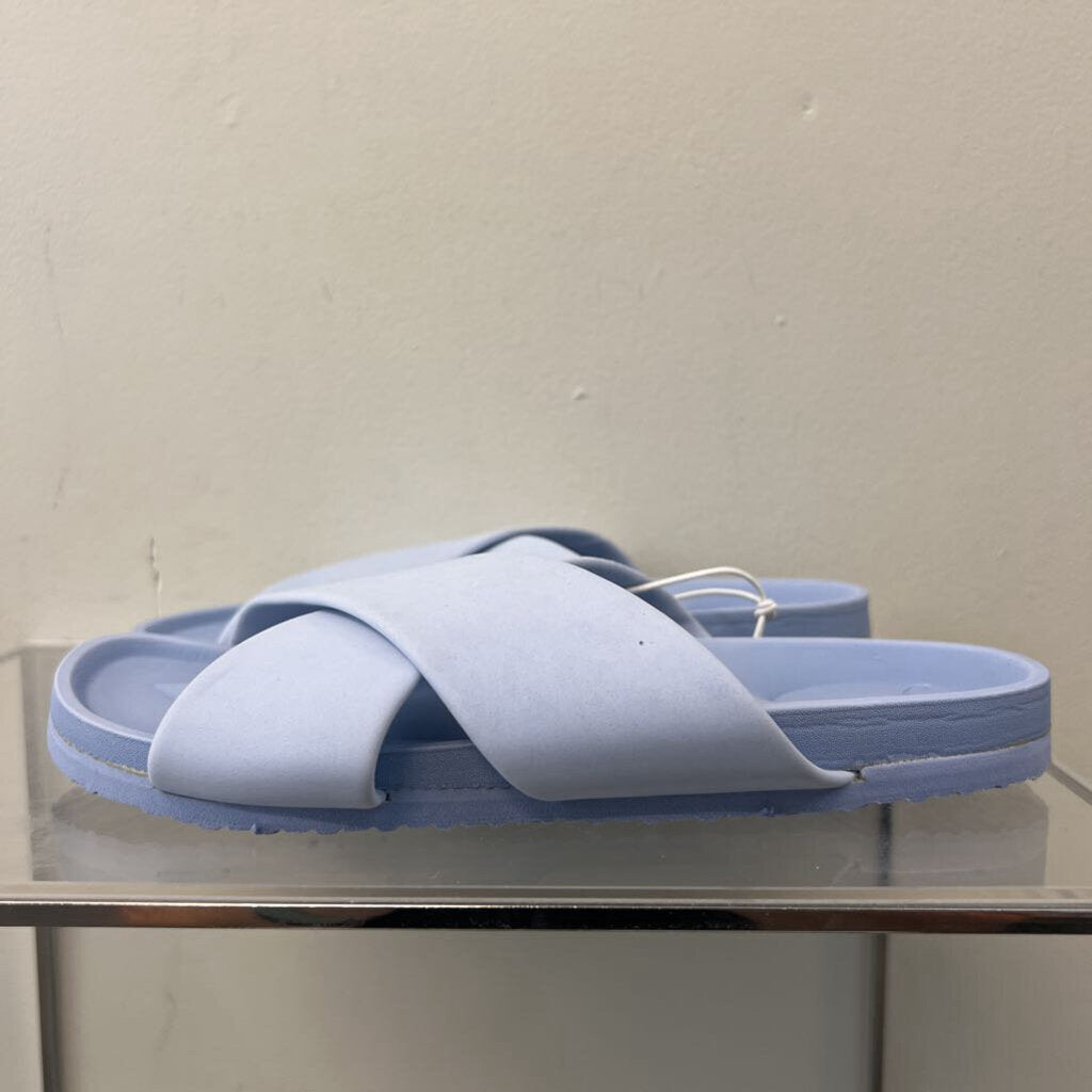 J Crew Blue Foam Slide Sandals 7