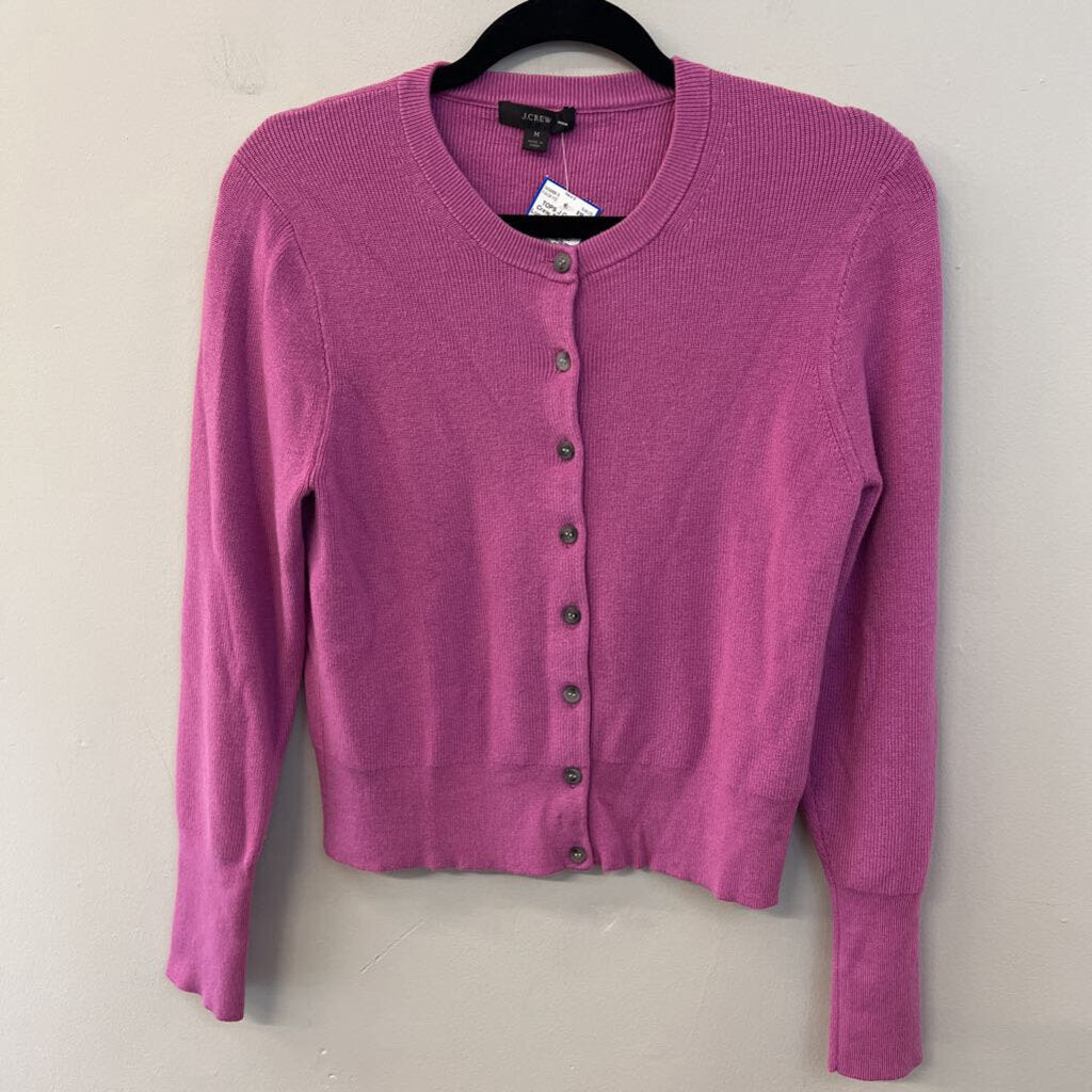 J Crew Soft Purple Long Sleeve Button Front Cardigan Sweater Medium