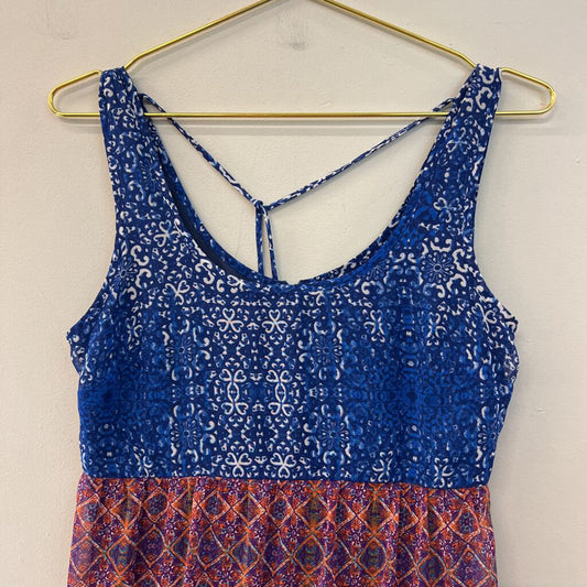 Xtraordinary Blue/ Multi Stripe Print Dress Small