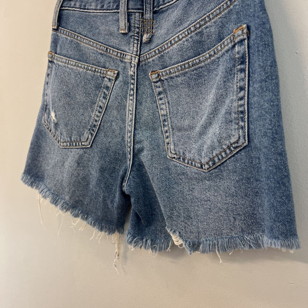 We The Free Medium Wash Distressed Denim Shorts 23
