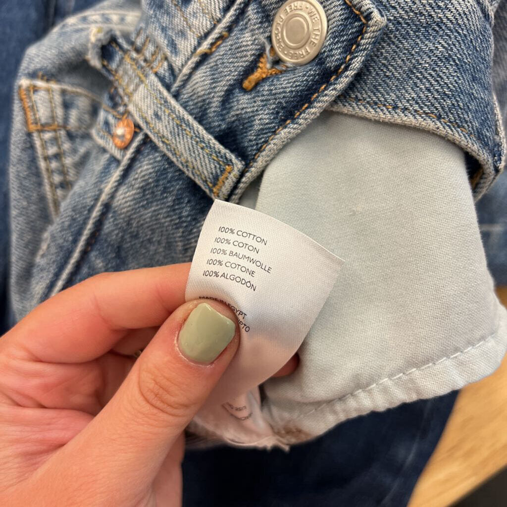 We The Free Medium Wash Distressed Denim Shorts 23