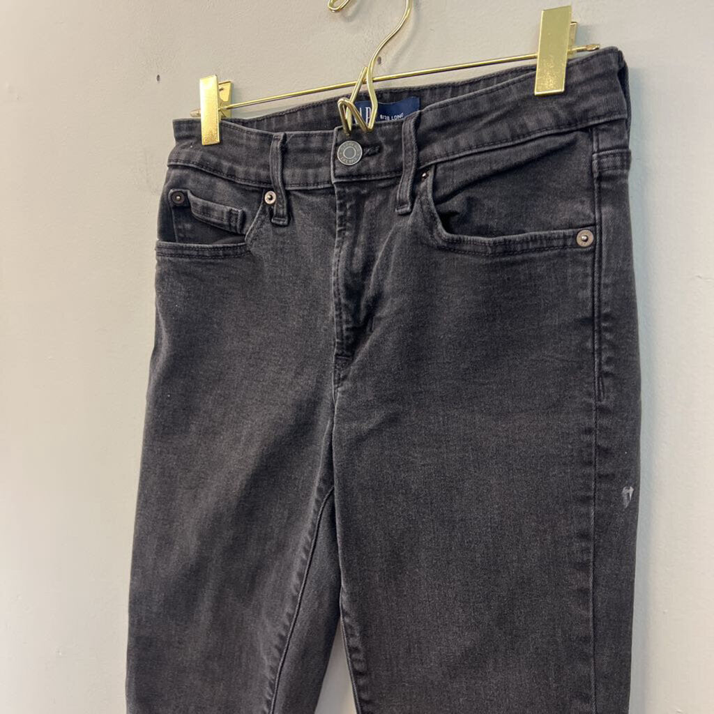 Gap Black Denim Skinny Jeans 28 Long