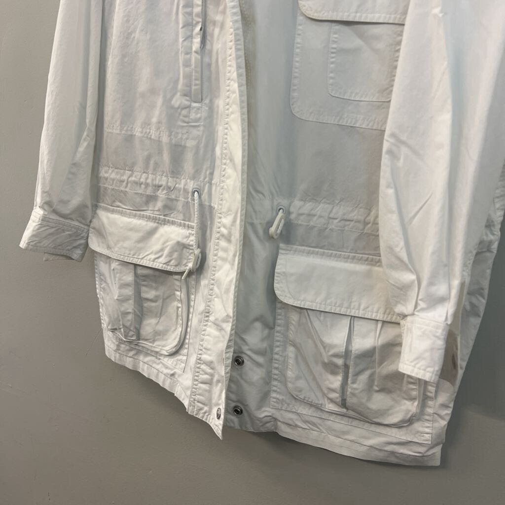 Limited White Long Sleeve Lightweight Zip Up Jacket Small