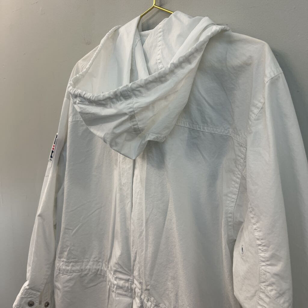 Limited White Long Sleeve Lightweight Zip Up Jacket Small