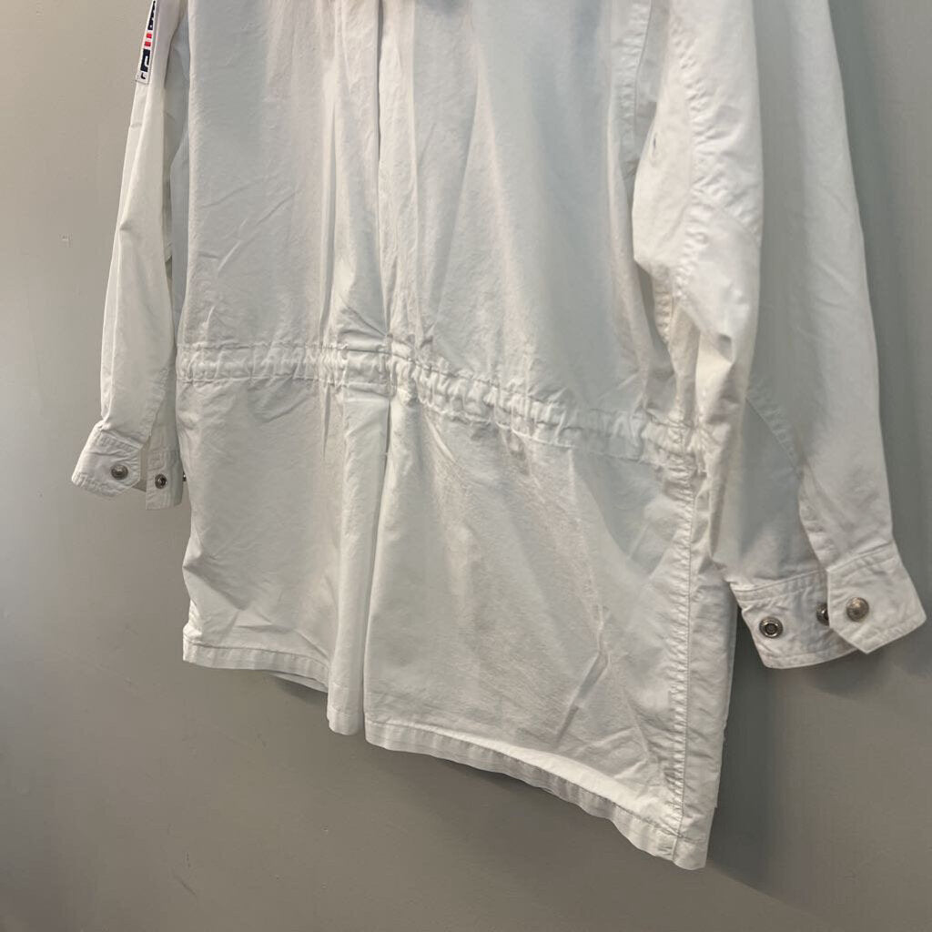 Limited White Long Sleeve Lightweight Zip Up Jacket Small