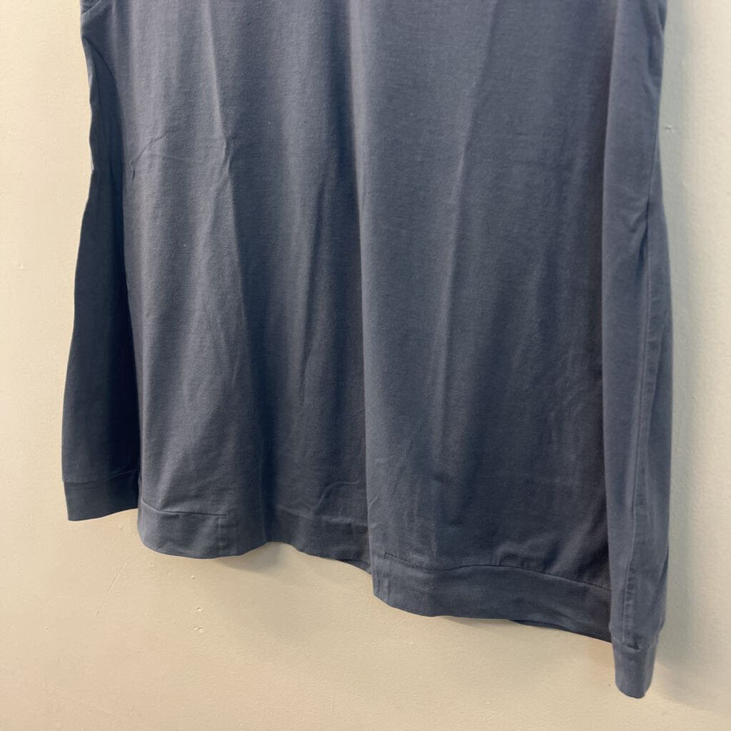 Brunello Cucinelli Blue Short Embellished Sleeve Top Extra Large