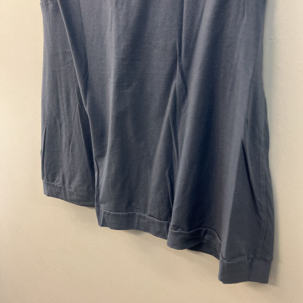 Brunello Cucinelli Blue Short Embellished Sleeve Top Extra Large