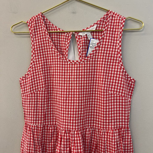 Lauren James Red/ White Gingham Dress Extra Small