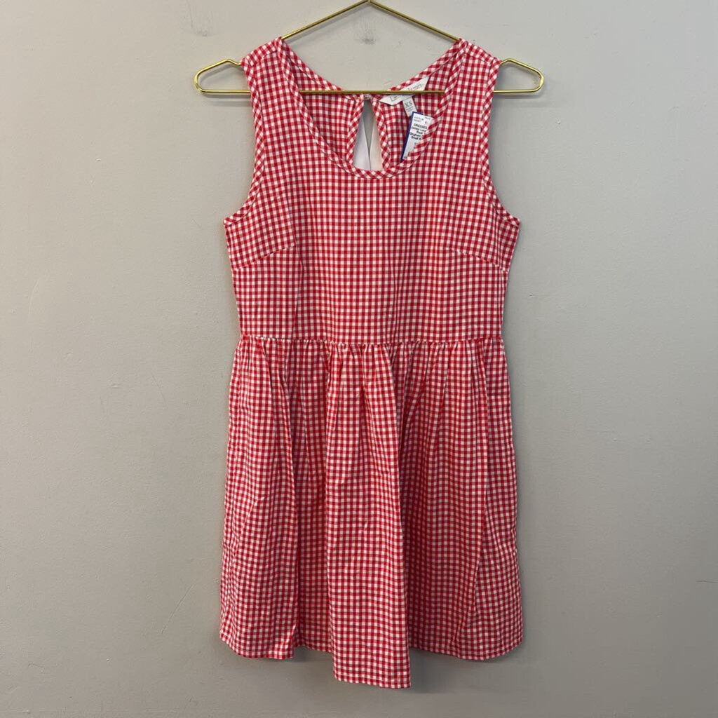 Lauren James Red/ White Gingham Dress Extra Small